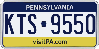 PA license plate KTS9550