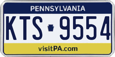 PA license plate KTS9554