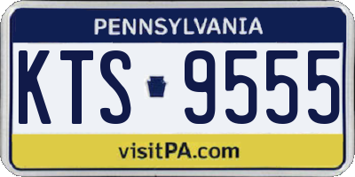 PA license plate KTS9555