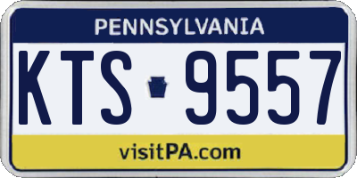 PA license plate KTS9557