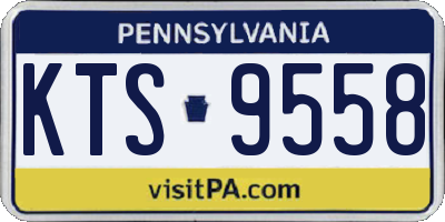 PA license plate KTS9558
