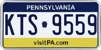 PA license plate KTS9559