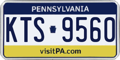PA license plate KTS9560