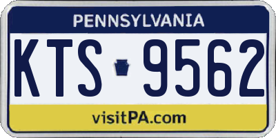 PA license plate KTS9562