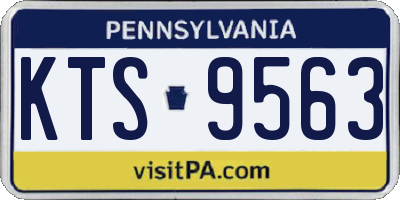 PA license plate KTS9563