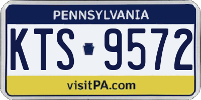 PA license plate KTS9572