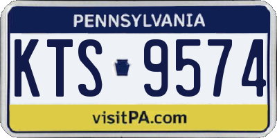 PA license plate KTS9574