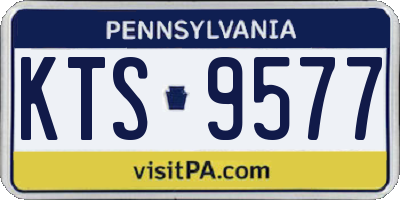 PA license plate KTS9577
