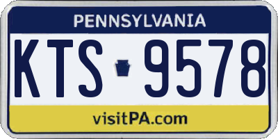 PA license plate KTS9578