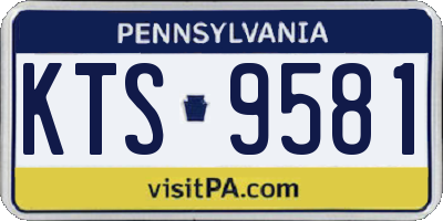 PA license plate KTS9581