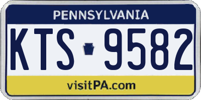 PA license plate KTS9582