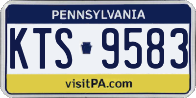 PA license plate KTS9583