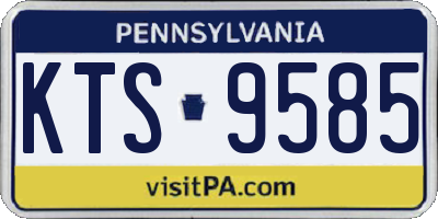 PA license plate KTS9585