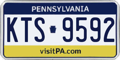 PA license plate KTS9592