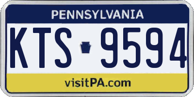 PA license plate KTS9594