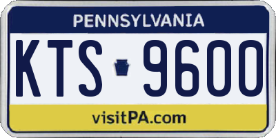 PA license plate KTS9600