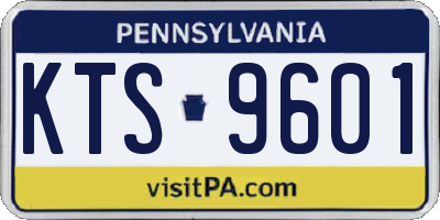 PA license plate KTS9601