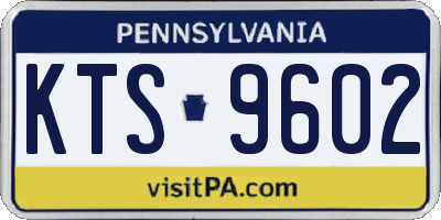 PA license plate KTS9602