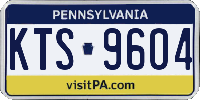 PA license plate KTS9604