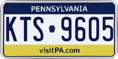 PA license plate KTS9605