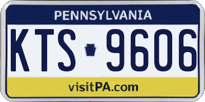 PA license plate KTS9606