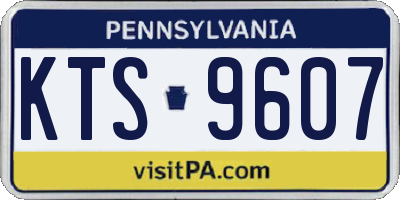 PA license plate KTS9607