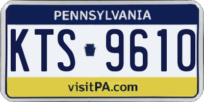 PA license plate KTS9610