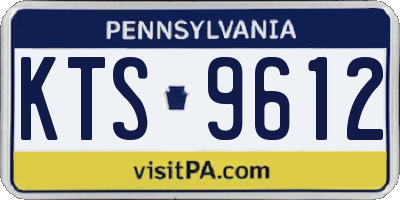 PA license plate KTS9612