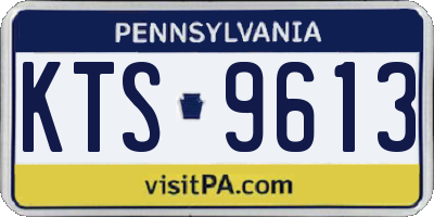 PA license plate KTS9613