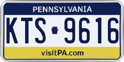 PA license plate KTS9616