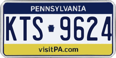 PA license plate KTS9624