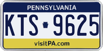 PA license plate KTS9625