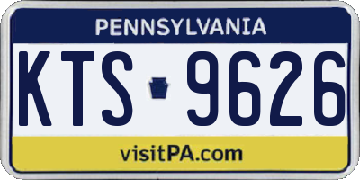 PA license plate KTS9626