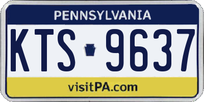 PA license plate KTS9637