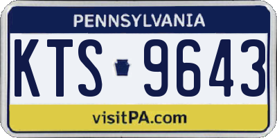 PA license plate KTS9643