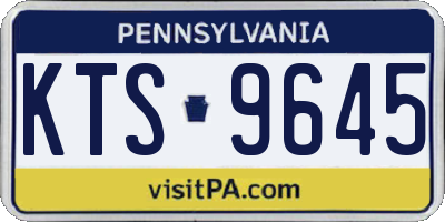 PA license plate KTS9645