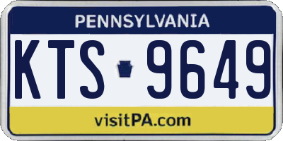 PA license plate KTS9649