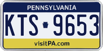 PA license plate KTS9653