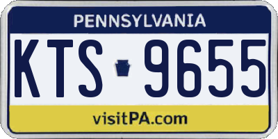 PA license plate KTS9655