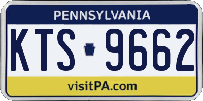 PA license plate KTS9662