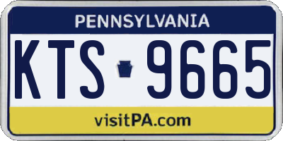PA license plate KTS9665