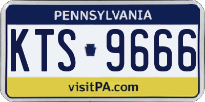 PA license plate KTS9666