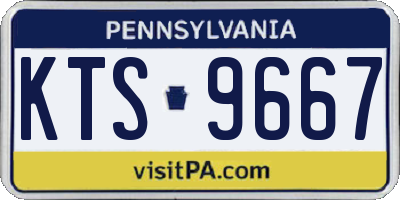 PA license plate KTS9667