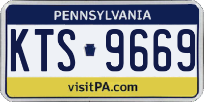 PA license plate KTS9669