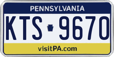 PA license plate KTS9670
