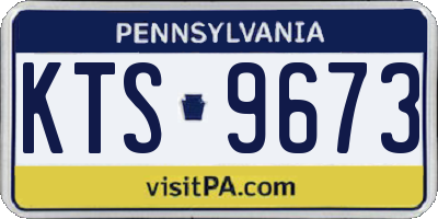 PA license plate KTS9673