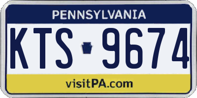 PA license plate KTS9674