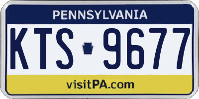 PA license plate KTS9677