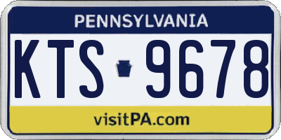 PA license plate KTS9678