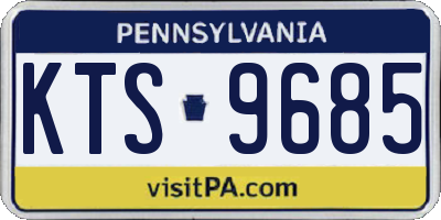 PA license plate KTS9685